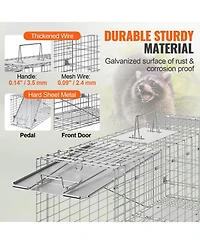 Sugift Live Animal Cage Trap, Humane Iron Trap for Cats and Rabbits