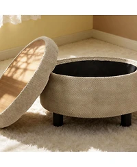 Rainsken Round Storage Ottoman