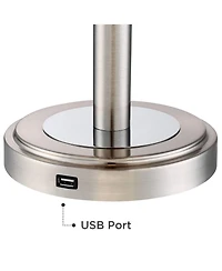 360 Lighting Camile Modern Table Lamps 25" High Set of 2 with TableTop Dimmers Usb Charging Port