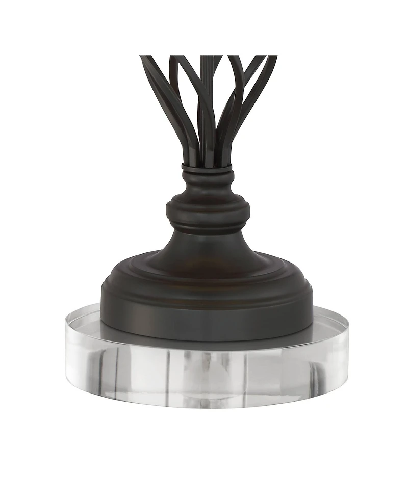 Franklin Iron Works Annie Modern Industrial Table Lamps Set of 2 with Round Riser 29 1/2" Tall