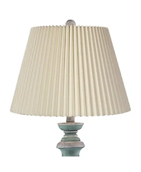 Regency Hill Patsy Traditional Table Lamps 26 1/2" High Set of 2 Washed Pleated Fabric Drum Shade for Bedroom Living Room Bedside Home