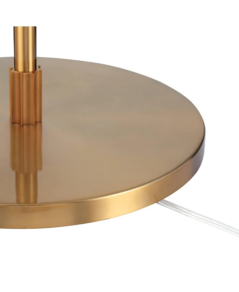 Possini Euro Design Raymond Modern 69" Tall Arc Floor Lamp with Smart Socket Warm Gold Adjustable Shade for Living Room Reading