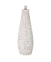 360 Lighting 29 1/2" Tall Modern Coastal End 3-Way Table Lamps Set of 2 Usb Port Whitewash Ceramic Shade Living Room Charging