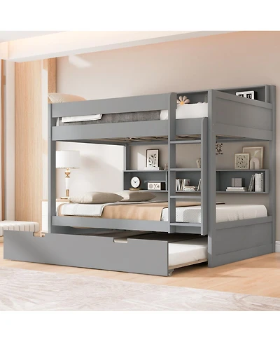 Streamdale Furniture Twin over twin bunk bed with trundle