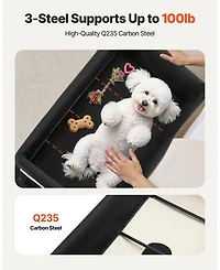 Inolait Elevated Lounge Foldable Bunk Pet Bed With Wheels