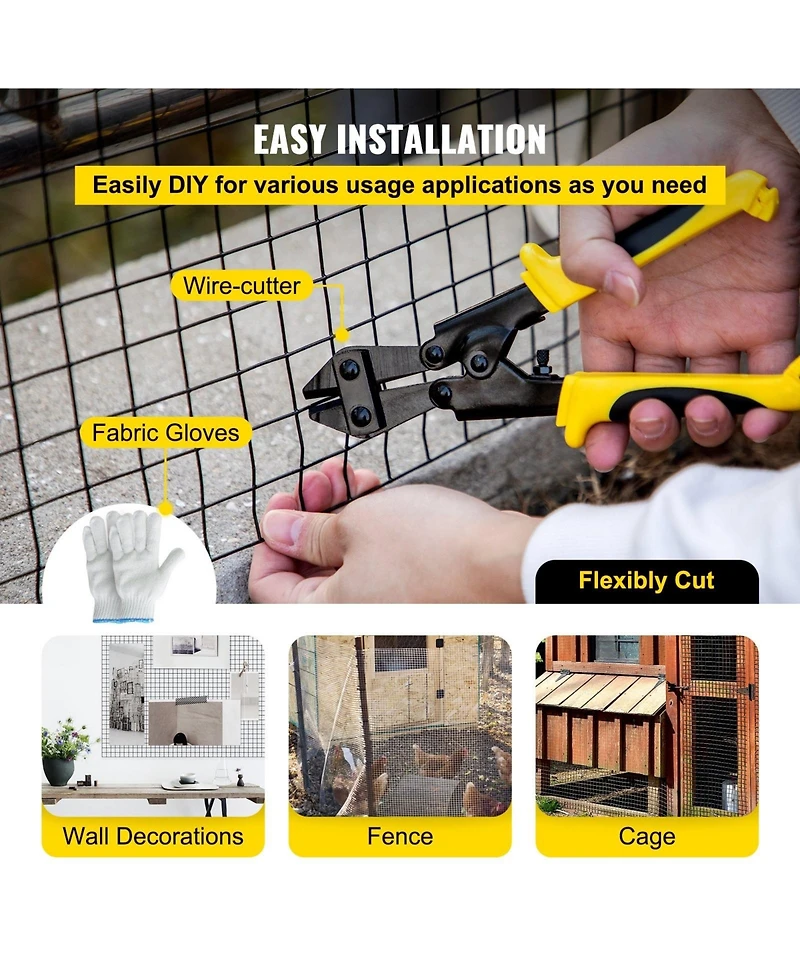 Sugift Hardware Cloth Mesh, Galvanized Steel for Garden Fencing