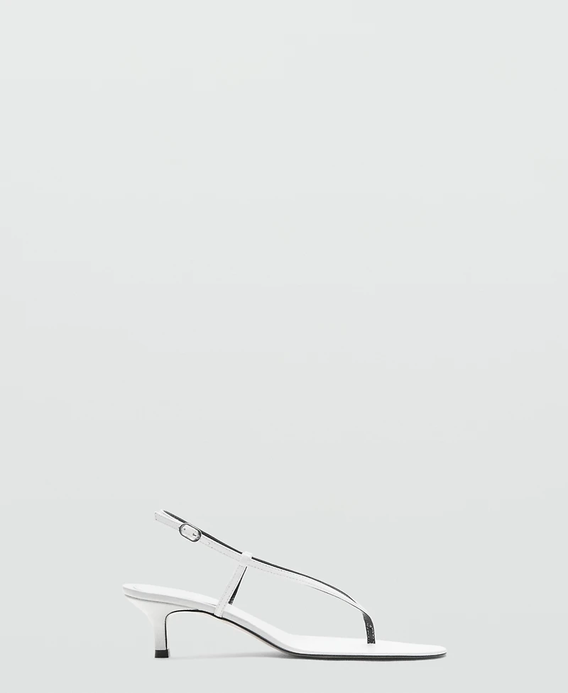 Selection Mango Women's Straps Heeled Leather Sandals