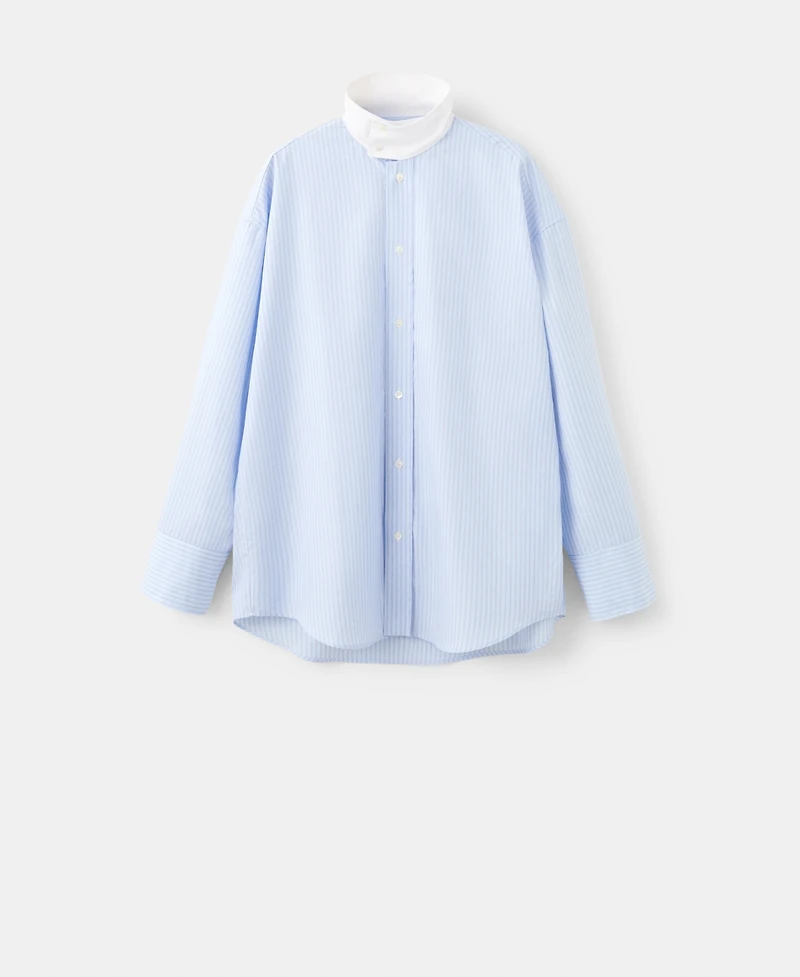 Selection Mango Women's Poplin Funnel-Neck Shirt