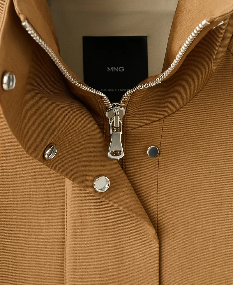 Selection Mango Women's Oversized Funnel Neck Jacket