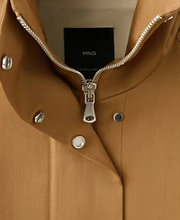 Selection Mango Women's Oversized Funnel Neck Jacket