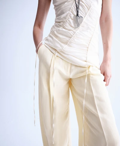 Selection Mango Women's Satin-Finish Balloon Pants