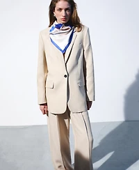 Selection Mango Women's Straight Mid-Rise Suit Pants