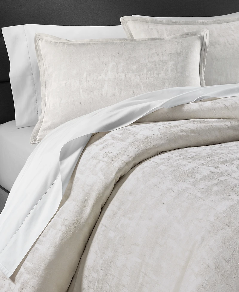 Hotel Collection Cresca Solid 3-Pc. Duvet Cover Set, Full/Queen, Macy's Exclusive