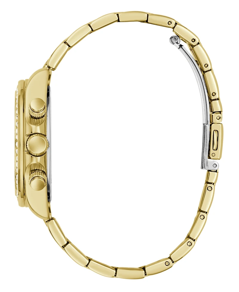 Guess Women's Glitz Gold-Tone Stainless Steel Multi-Function Watch, 36mm