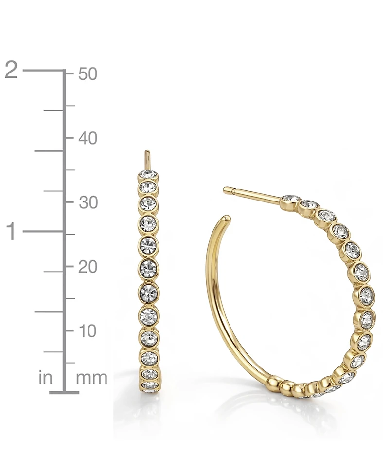 And Now This Crystal Post Hoop Earrings