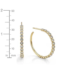 And Now This Crystal Post Hoop Earrings