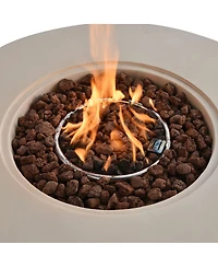 Streamdale Furniture 50K Btu Propane Fire Pit Table w/Lava Rocks and Cover