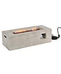 Streamdale Furniture 42" Propane Fire Pit w/Cover and Lava Rocks