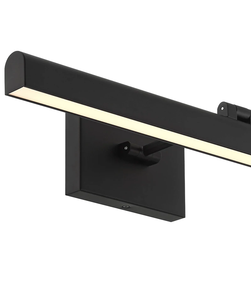 Possini Euro Design Henry 24" High Modern Picture Wall Lamp Light Fixture Mount Living Room Indoor Hallway Led Hardwired Black