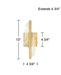 Possini Euro Design Possini Euro Cecilia 13" High Brushed Gold Cct Led Wall Sconce