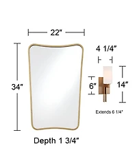Possini Euro Design Bath Kit: Possini Euro Ludlow Wall Sconces w/ Uttermost Segundo Wall Mirror