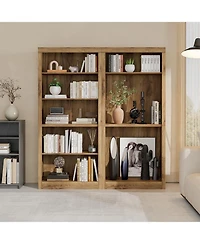 gaomon 71" Tall Wooden Bookcase with 5 Tiers, Open Storage, Modern Floor Standing Shelves for Bedroom or Office
