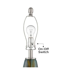 360 Lighting Azure Modern Table Lamps, Set of 2, 26 3/4" High with Drum Shades