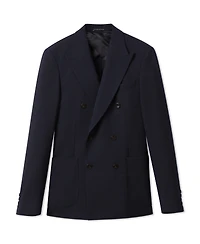 Reiss Men's Tailored-Fit Double-Breasted Textured Suit Blazer