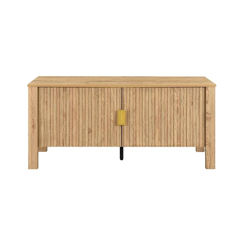 New Classic Furniture Thayer Wood Tv Console with Two Doors