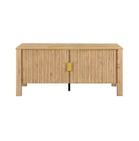 New Classic Furniture Thayer Wood Tv Console with Two Doors