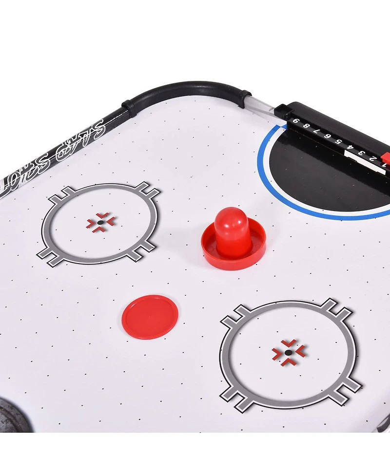 Slickblue 42 Inch Air Powered Hockey Table Top Scoring 2 Pushers