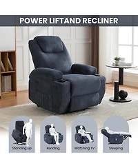 gaomon Electric Power Lift Recliner Chair for Elderly, Power Lift Reclining Sofa Chairs for Adults,Living Room Chair with Massage & Heat