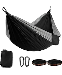 gaomon Durable Camping Hammock - 500lbs Portable Nylon Chair Double with Tree Straps for Travel, Backpacking