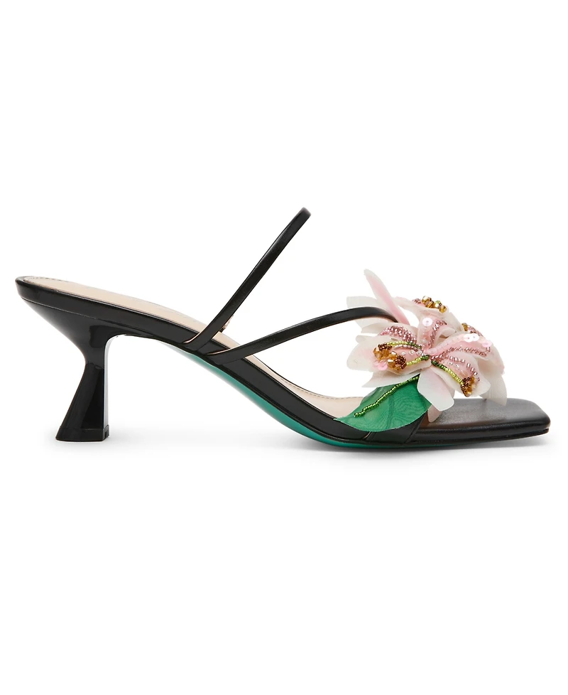 Betsey Johnson Women's Wells Floral Slide Dress Sandals