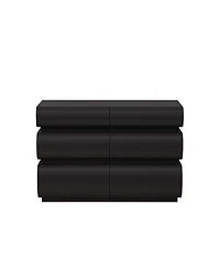 Clihome 6 Drawer Dresser for Bedroom, No Handle, Modern Chest of Drawers with Wide Storage