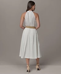 Donna Karan New York Women's Halter Neck Midi Dress