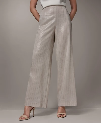 Donna Karan New York Women's Pinstripe Mid Rise Pants