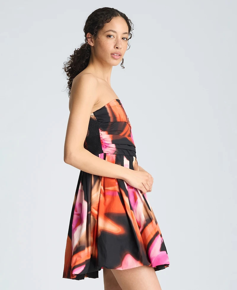 Kenneth Cole Women's Printed Strapless Mini Dress