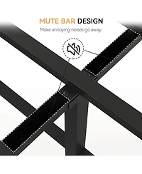 gaomon Rattan Bed Frame,Boho Bed Frame With Rattan Headboard & Footboard,Sturdy Metal Platform Bed Frame With Noise-Free Design