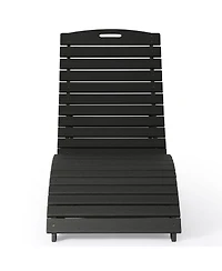 WestinTrends Outdoor Hdpe In-Pool Patio Chaise Lounge Chair With Wheels