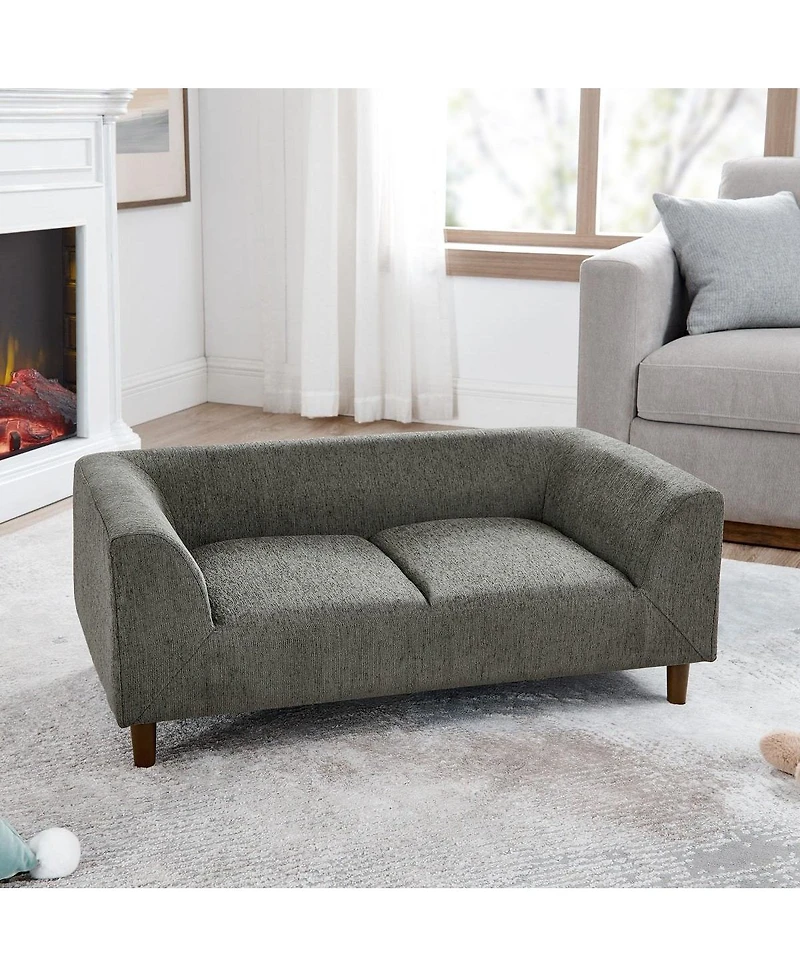 6thdruple Modern Pet Sofa Bed with Armrests and Backrest for Medium Small Breeds