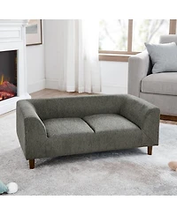 6thdruple Modern Pet Sofa Bed with Armrests and Backrest for Medium Small Breeds