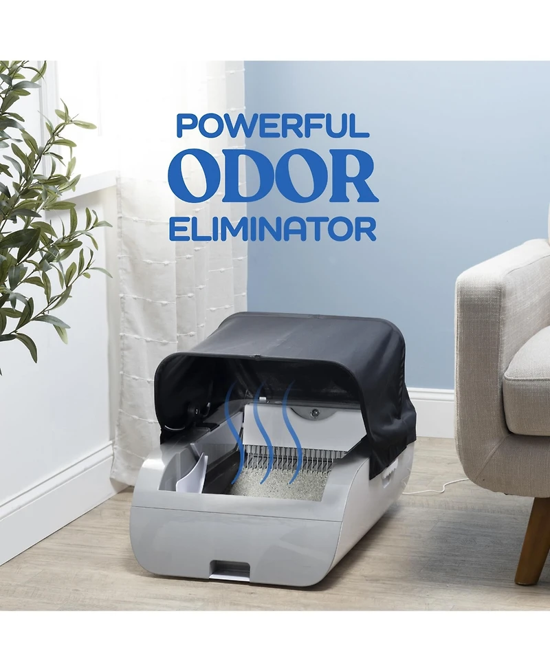 Zeus & Ruta Smart Cat Litter Box with Wide Opening Auto-Clean Odor Control Jumbo Capacity for Big Cats