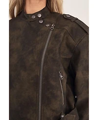 Nasty Gal Women's Cropped Biker Jacket