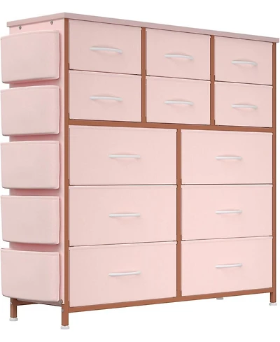 gaomon Dresser for Bedroom with 12 Drawer, Dressers and Chests of Drawers for Hallway, Storage Organizer Unit with Fabric, Sturdy Metal Frame.