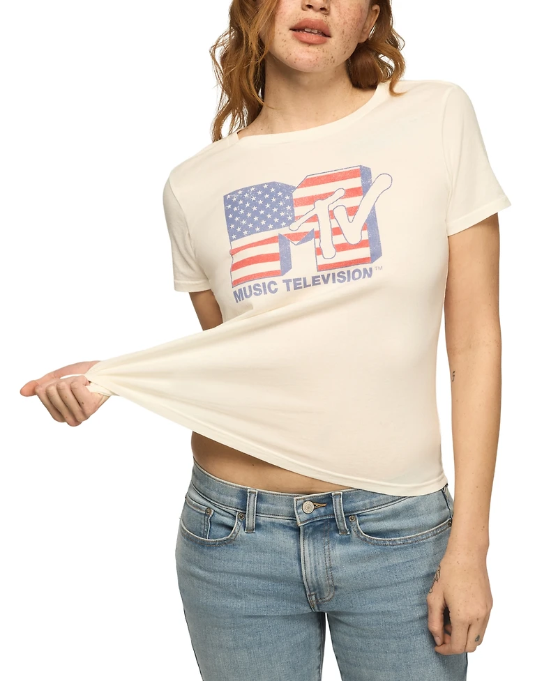 Lucky Brand Women's Mtv Americana Crewneck Graphic T-Shirt