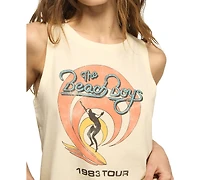 Lucky Brand Women's Beach Boys Crewneck Graphic Tank Top