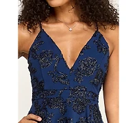 Emerald Sundae Juniors' Lace-Back Fit & Flare Dress