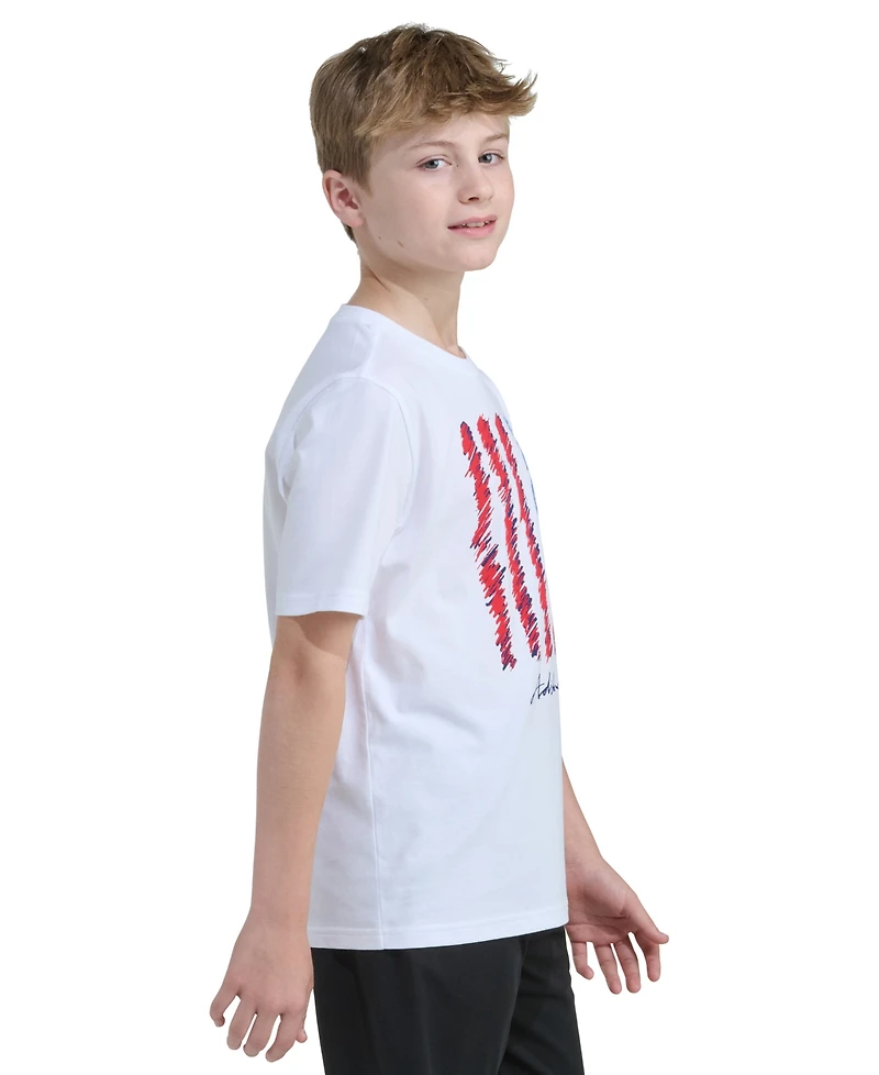 adidas Boys' 8-20 Short-Sleeve Usa Flag T-Shirt