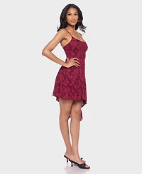 Alex & Sophia Juniors' Scoop Neck Jacquard Dress